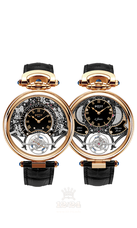 Bovet Fleurier Grandes Complications Watch AIQPR019 46 mm Pink gold Case Black Dial