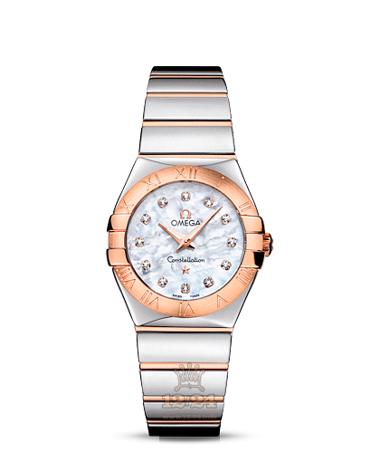 Omega Constellation Watch 123.20.27.60.55.003 27 mm Steel / Pink gold Case White Dial