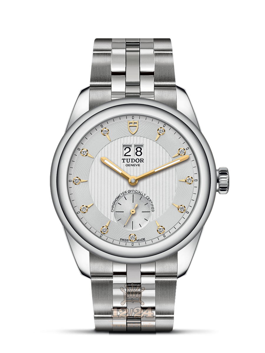Tudor Glamour Watch M57100-0005 42 mm Stainless steel Case Silver Dial