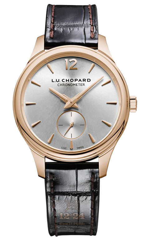 Chopard L.U.C Watch 121968-5001 38 mm Pink gold Case Silver Dial