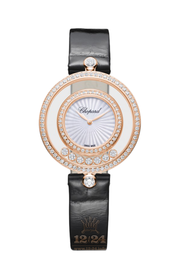 Chopard Happy Diamonds Watch 209426-5201 32 mm Pink gold Case White Silver Dial