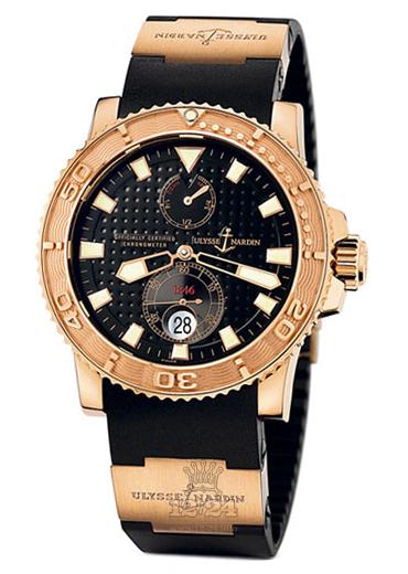 Ulysse Nardin Marine Watch 266-33-3A-92 43 mm Pink gold Case Black Dial