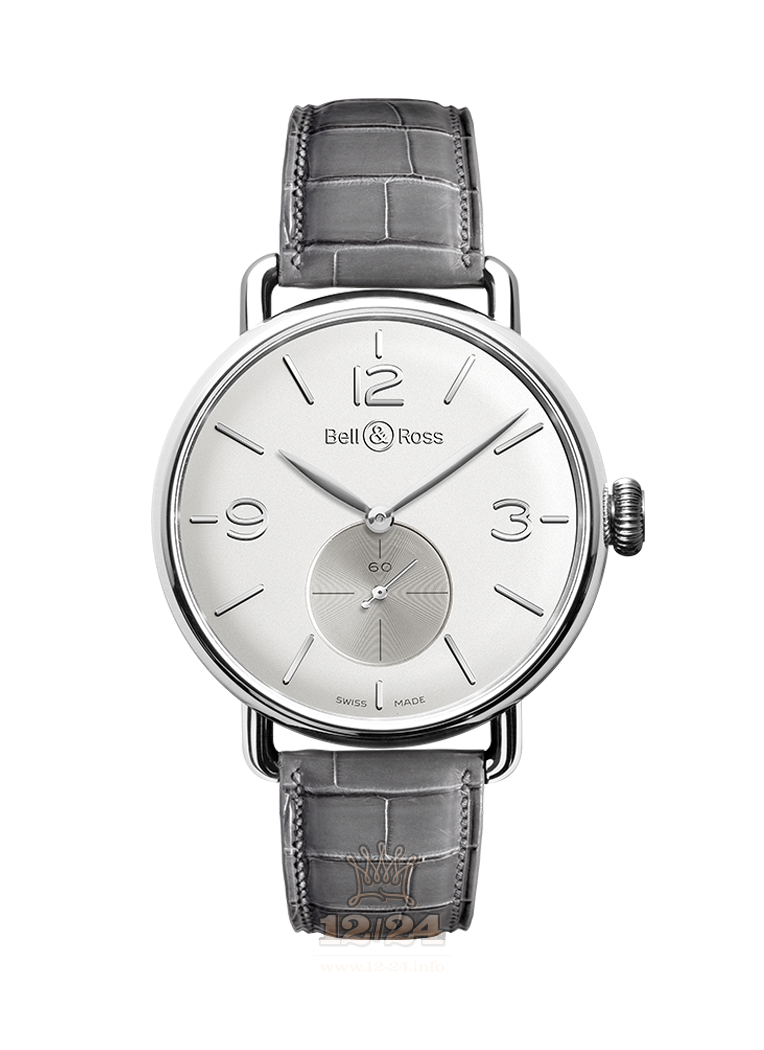 Bell & Ross Vintage Watch BRWW1-ME-AG-OP/SCR 41 mm Silver Case White Dial