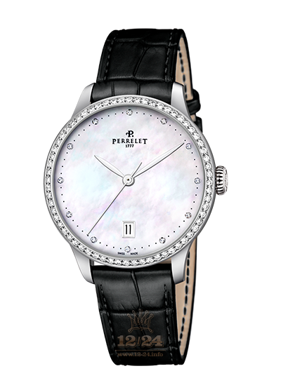 Perrelet First Class Watch A2070/3 35 mm Stainless steel Case White Dial