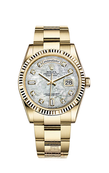 Rolex Day-Date Watch 118238-0152 36 mm Yellow gold Case White Dial