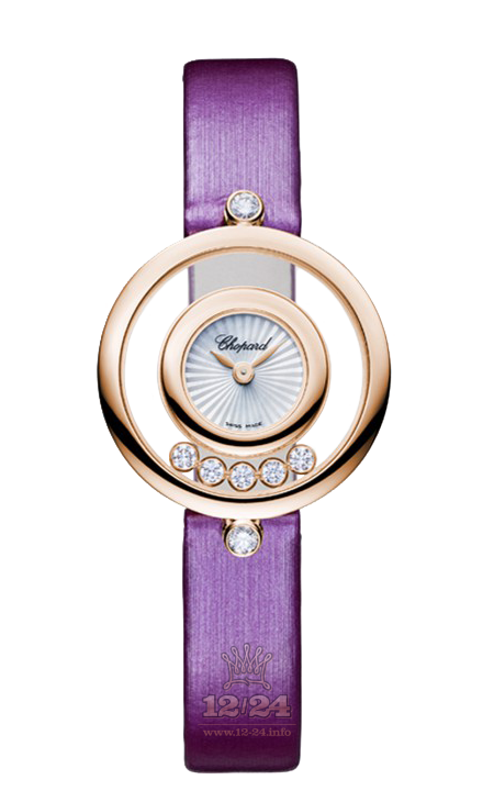 Chopard Happy Diamonds Watch 209415-5001 26 mm Pink gold Case White Silver Dial