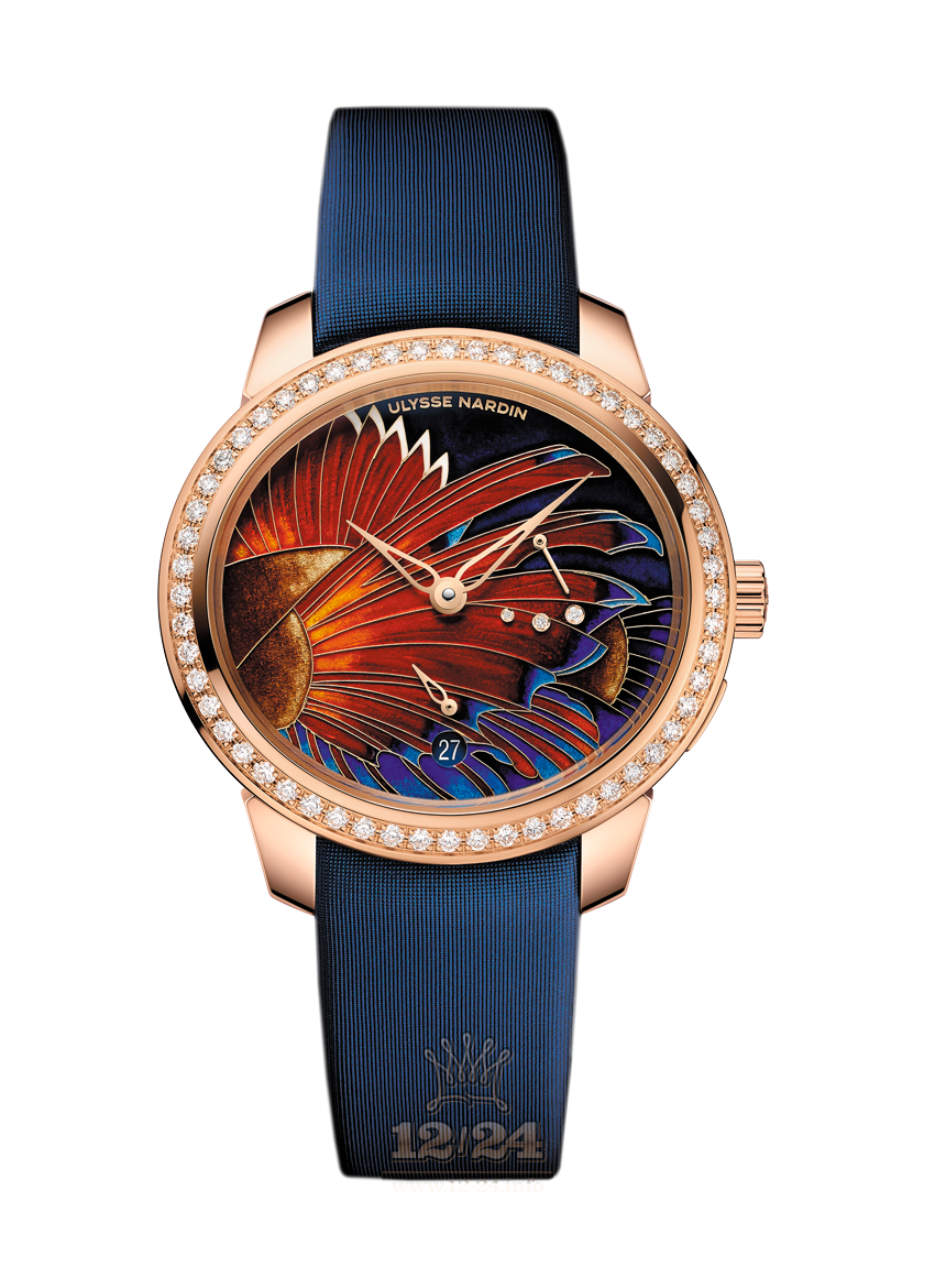 Ulysse Nardin Jade Watch 3106-125B/LIONFISH 39 mm Pink gold Case Red Painted Dial