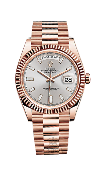 Rolex Day-Date Watch 228235-0004 40 mm Pink gold Case Gray Dial