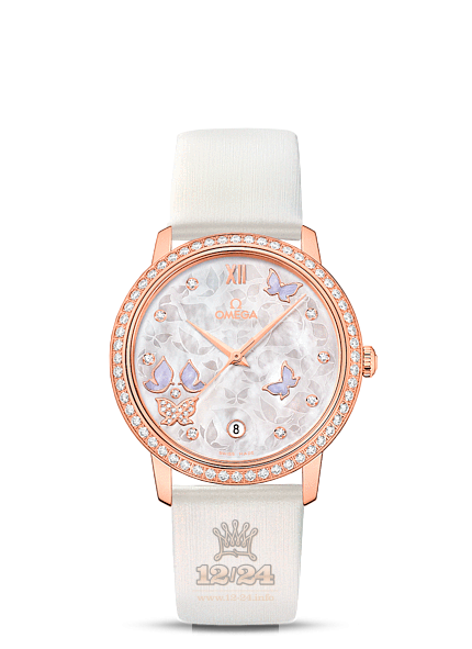 Omega Prestige Watch 424.57.37.20.55.003 37 mm Pink gold Case White Dial