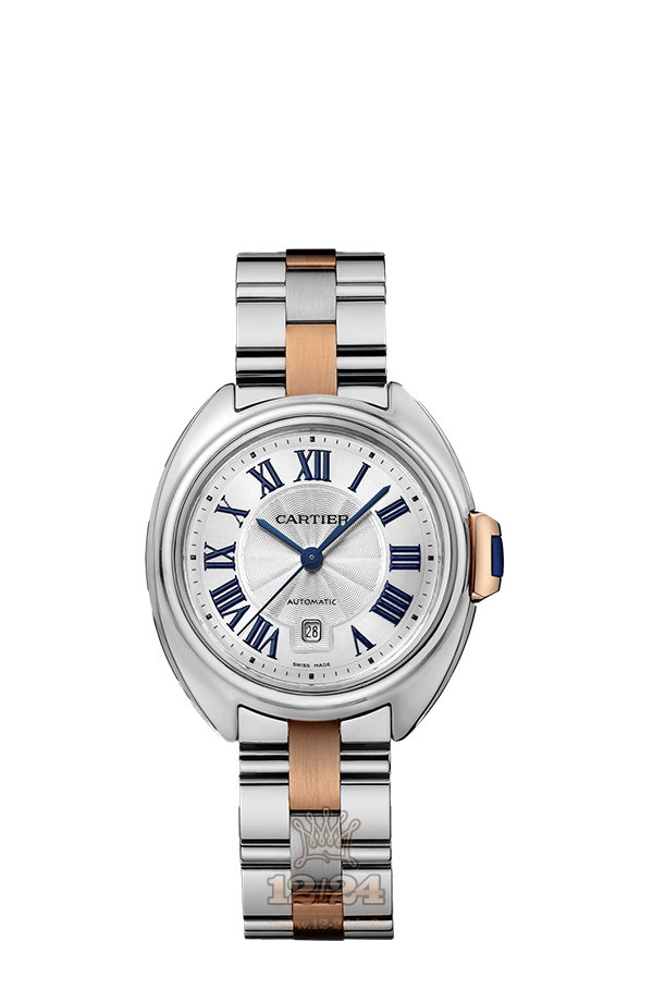Cartier Cle de Cartier Watch W2CL0004 31 mm Steel / Pink gold Case Silver Dial