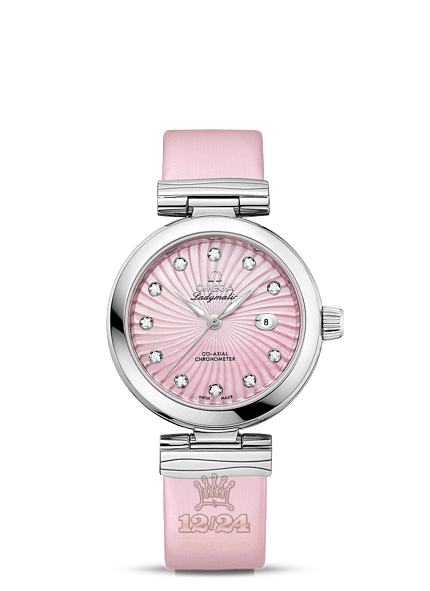 Omega Ladymatic Watch 425.32.34.20.57.001 34 mm Stainless steel Case Pink Dial