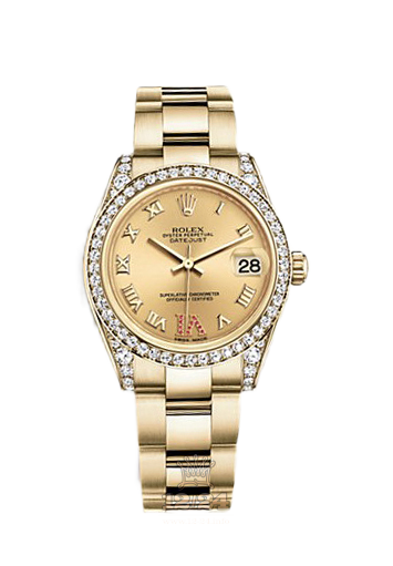 Rolex Datejust Watch 178158-0073 31 mm Yellow gold Case Golden Dial