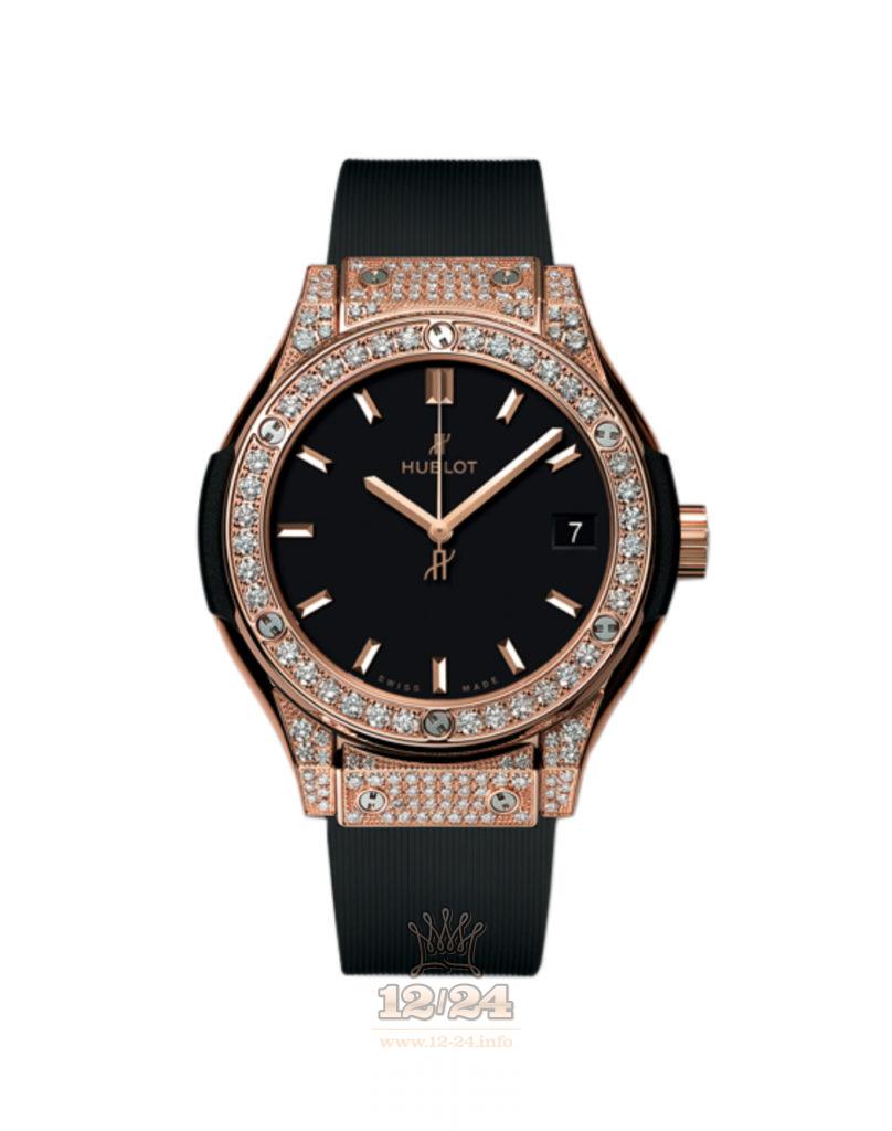 Hublot Classic Fusion Watch 565.OX.1480.LR.1204 38 mm Pink gold Case Black Dial