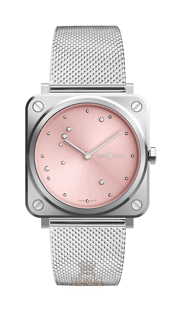 Bell & Ross Instruments Watch BRS-EP-ST/SST 39 mm Stainless steel Case Pink Dial