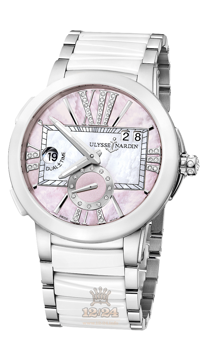 Ulysse Nardin Executive Watch 243-10-7/397 40 mm Stainless steel Case Pink Dial