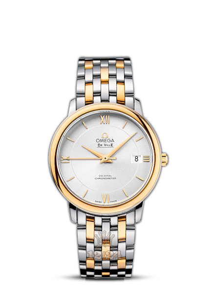 Omega Prestige Watch 424.20.37.20.02.001 37 mm Steel / Yellow gold Case Silver Dial