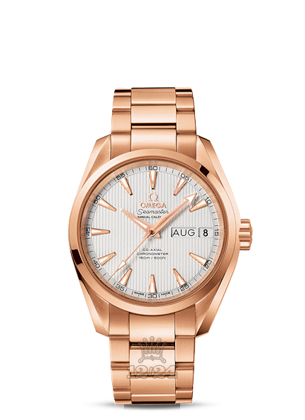 Omega Aqua Terra 150 M Watch 231.50.39.22.02.001 38 mm Pink gold Case Silver Dial