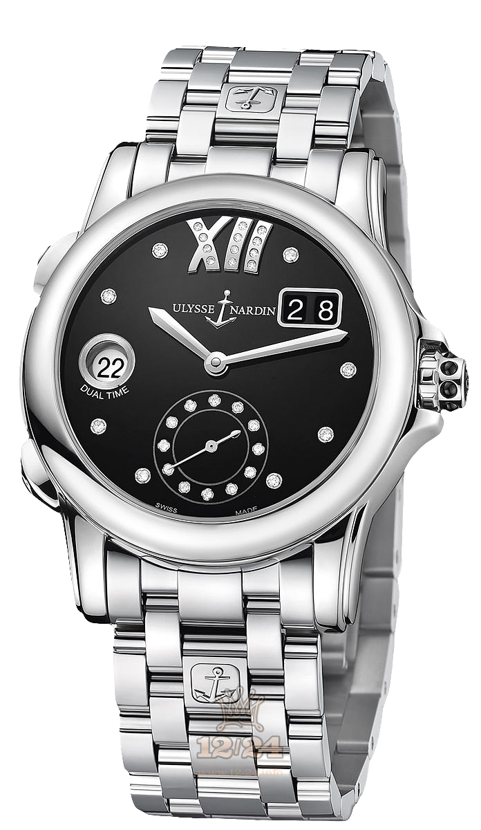 Ulysse Nardin Classic Watch 3343-222-7/30-02 38 mm Stainless steel Case Black Dial