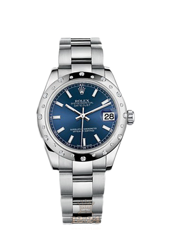 Rolex Datejust Watch 178344-0054 31 mm Steel / White gold Case Dark blue Dial