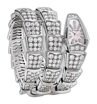Bvlgari Serpenti Watch 101786 SPW26WGD1GD2.2T 26 mm White gold Case White Dial