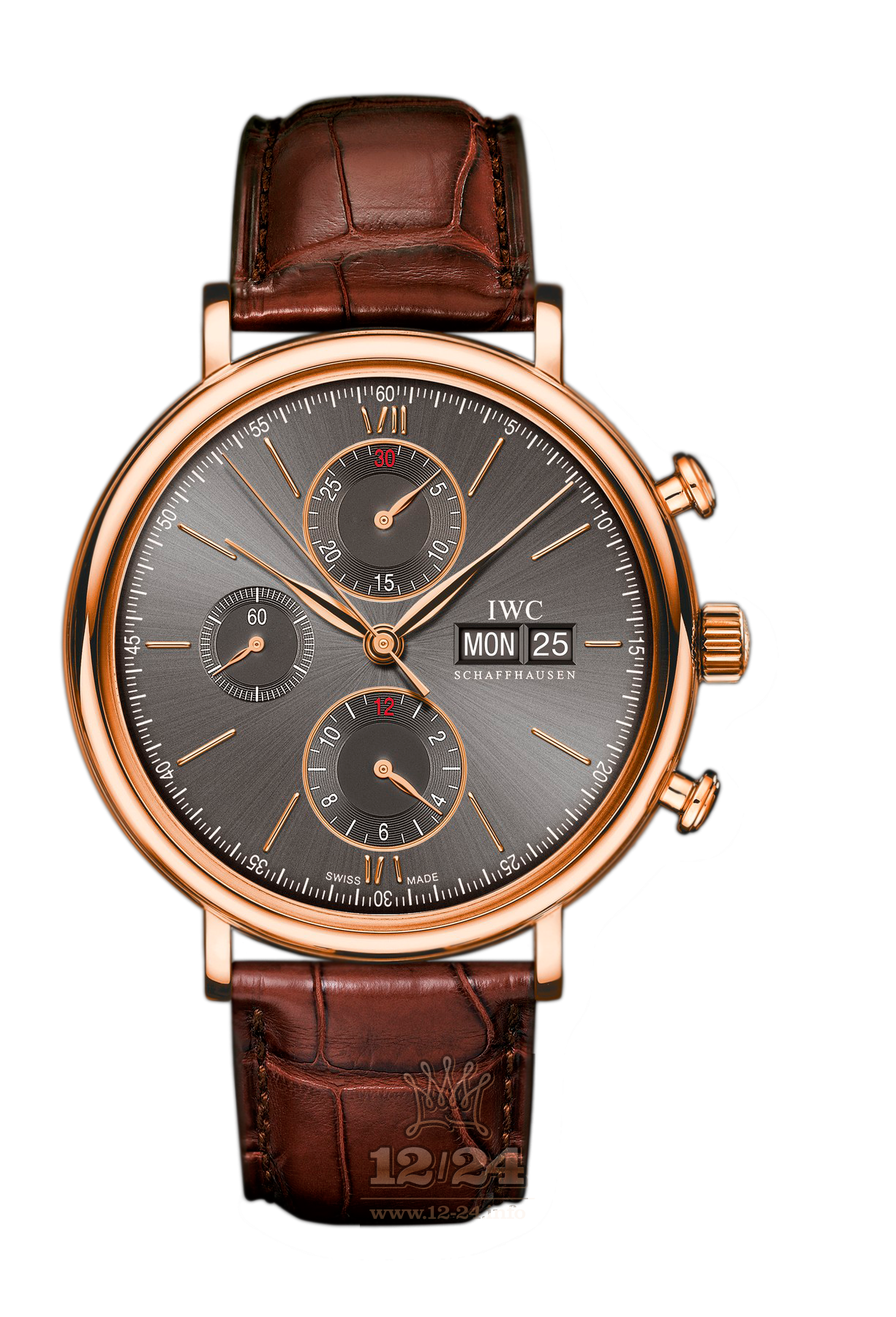 IWC Portofino Watch IW391021 42 mm Pink gold Case Gray Dial
