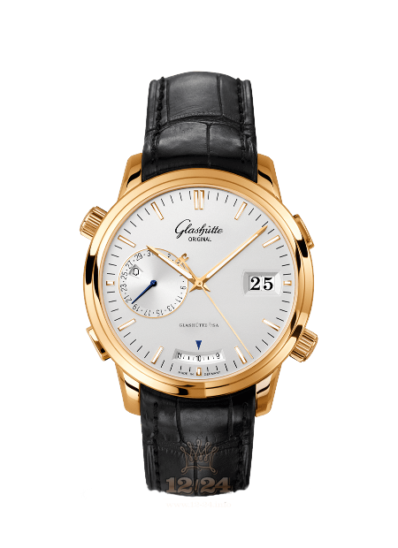 Glashutte Senator Watch 100-13-01-01-50 42 mm Pink gold Case White Silver Dial