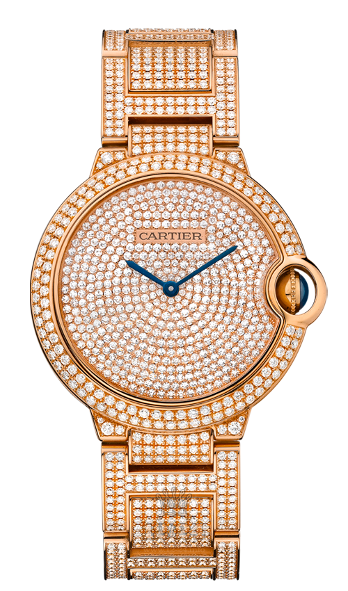 Cartier Ballon Bleu de Cartier Watch HPI00489 37 mm Pink gold Case Silver Golden Dial