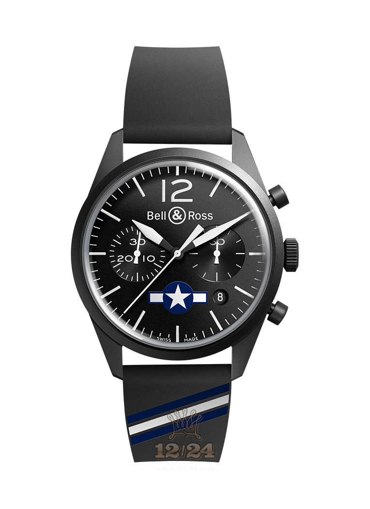 Bell & Ross Vintage Watch BRV126-BL-CA-CO/US 41 mm Stainless steel PVD coating Case Black Dial