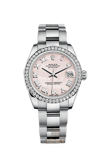 Rolex Datejust Watch 178384-0068 31 mm Steel / White gold Case Pink Dial
