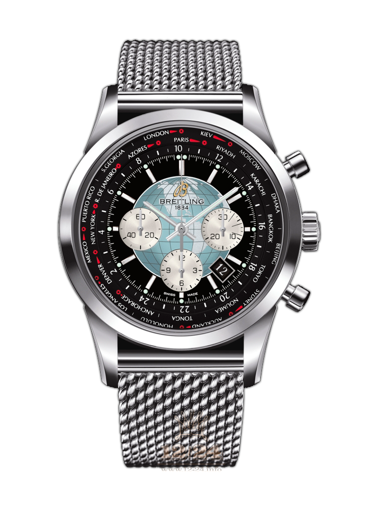 Breitling Transocean Watch AB0510U4/BB62/152A 46 mm Stainless steel Case Black Dial