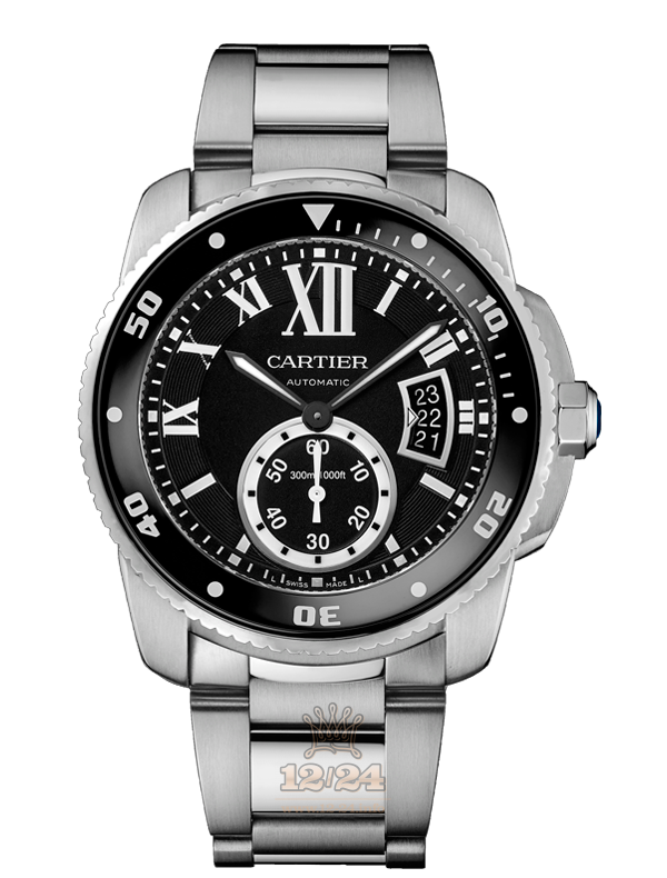 Cartier Calibre de Cartier Watch W7100057 42 mm Stainless steel Case Black Dial