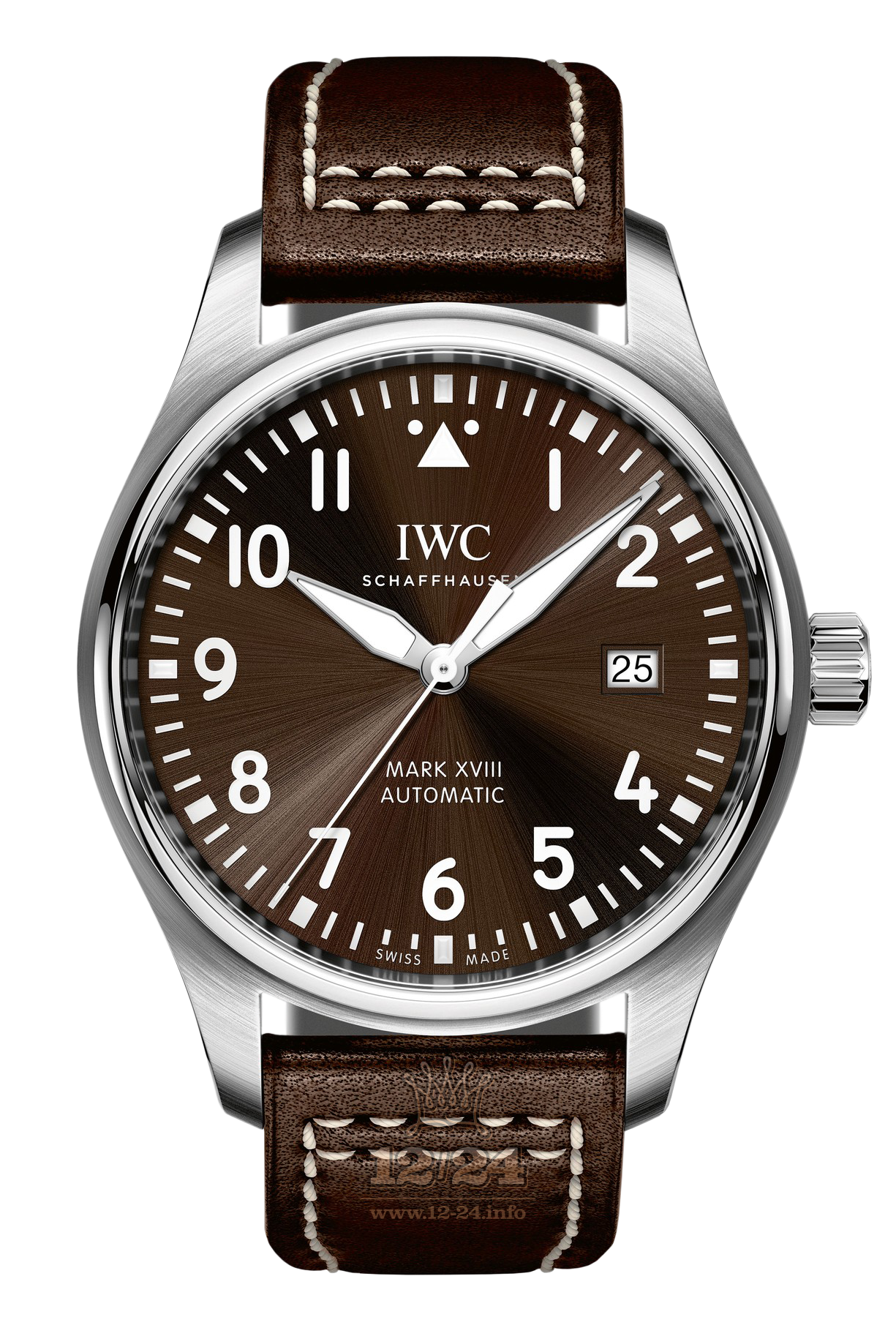 IWC Pilot s Watches Watch IW327003 40 mm Stainless steel Case Brown (chocolate) Dial