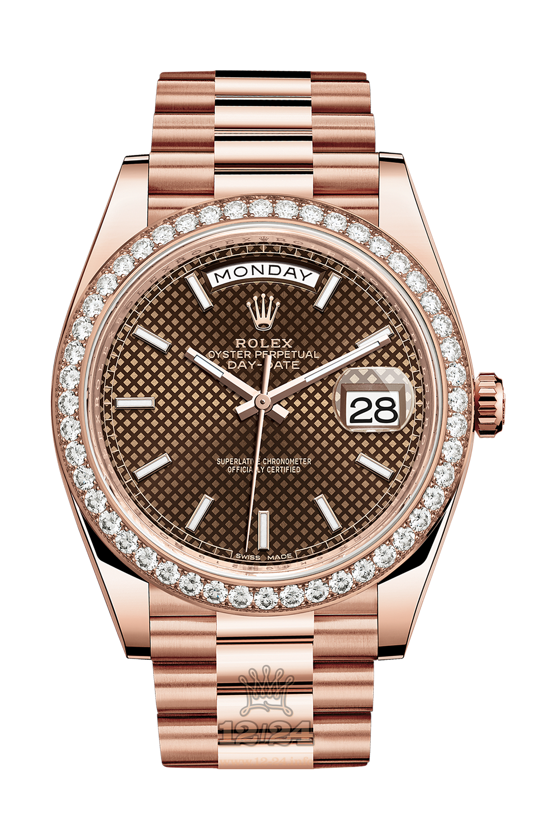 Rolex Day-Date Watch 228345rbr-0005 40 mm Pink gold Case Brown (chocolate) Dial