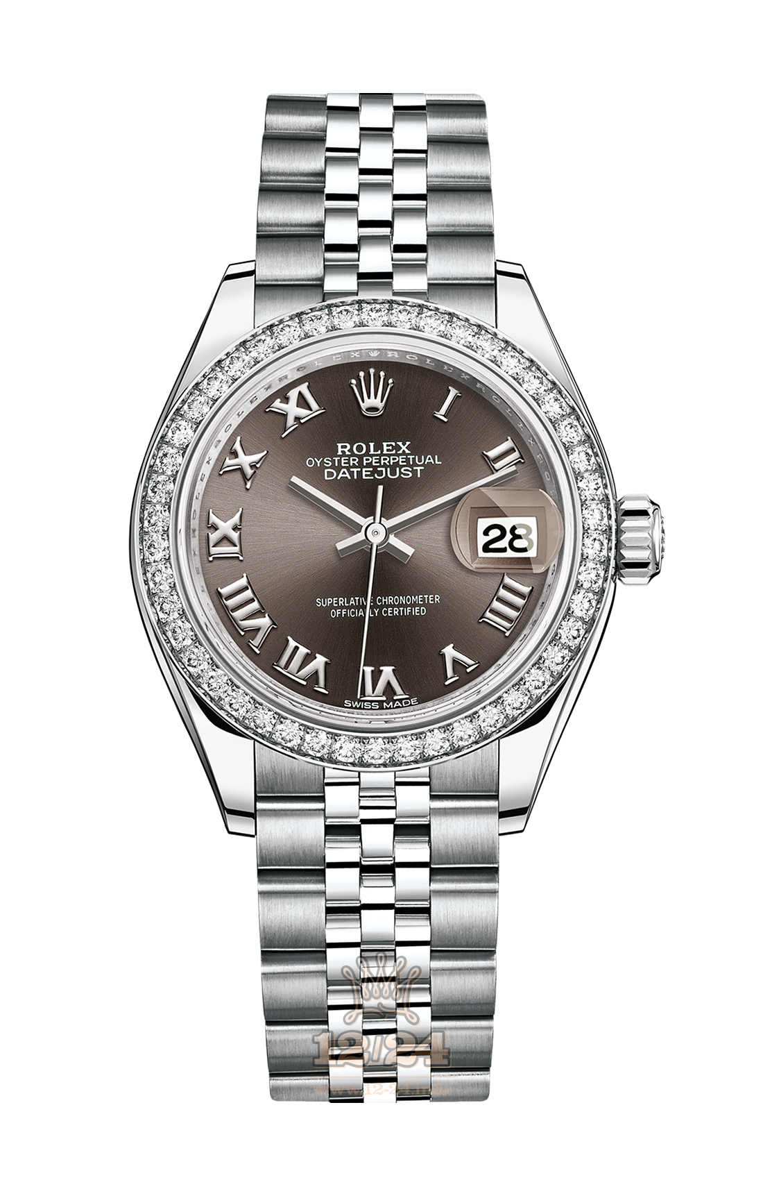 Rolex Datejust Watch 279384rbr-0015 28 mm Steel / White gold Case Brown (chocolate) Dial