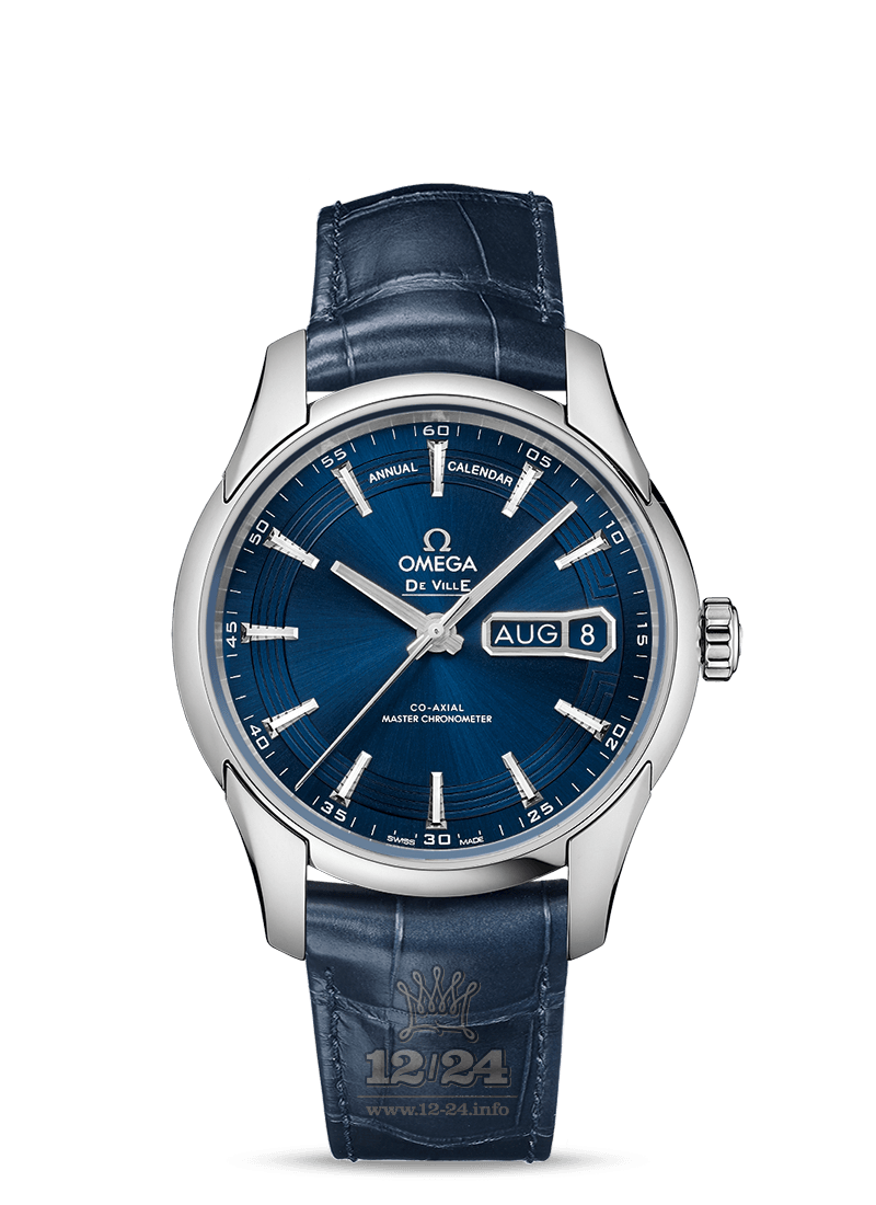 Omega Hour Vision Watch 433.33.41.22.03.001 41 mm Stainless steel Case Dark blue Dial