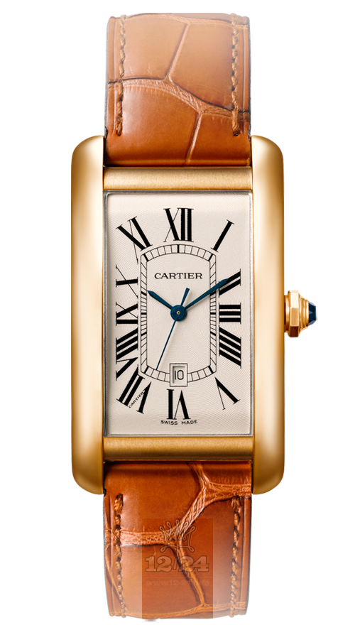 Cartier Tank Watch W2603156 45 mm Yellow gold Case Silver Dial
