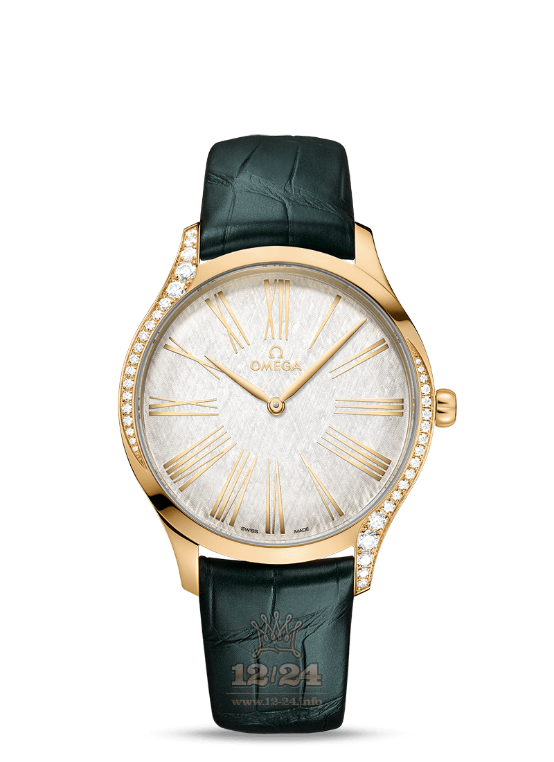 Omega De Ville Watch 428.58.39.60.02.001 39 mm Yellow gold Case Silver Dial