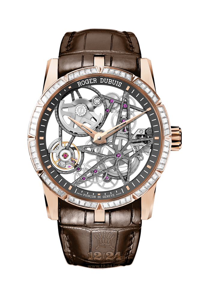 Roger Dubuis Excalibur Watch RDDBEX0423 42 mm Pink gold Case Golden Dial