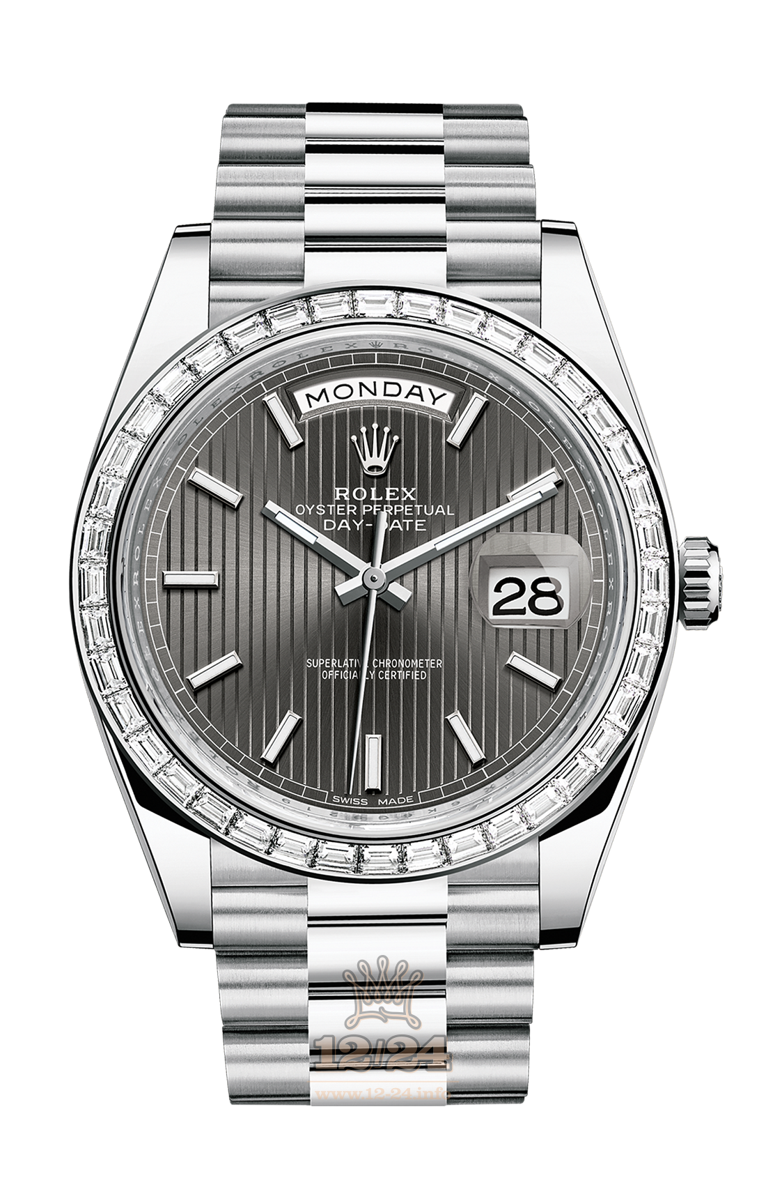 Rolex Day-Date Watch 228396tbr-0023 40 mm Platinum Case Gray Dial