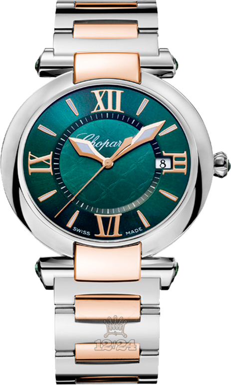 Chopard Imperiale Watch 388532-6007 36 mm Steel / Pink gold Case Green Dial