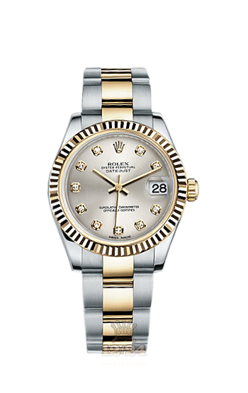 Rolex Lady-Datejust Watch 178273-0040 31 mm Steel / Yellow gold Case Silver Dial