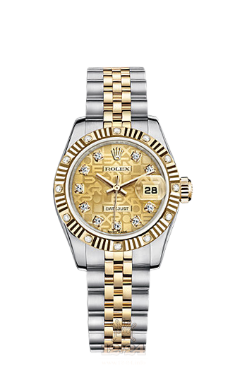 Rolex Lady-Datejust Watch 179313-0037 26 mm Steel / Yellow gold Case Golden Dial