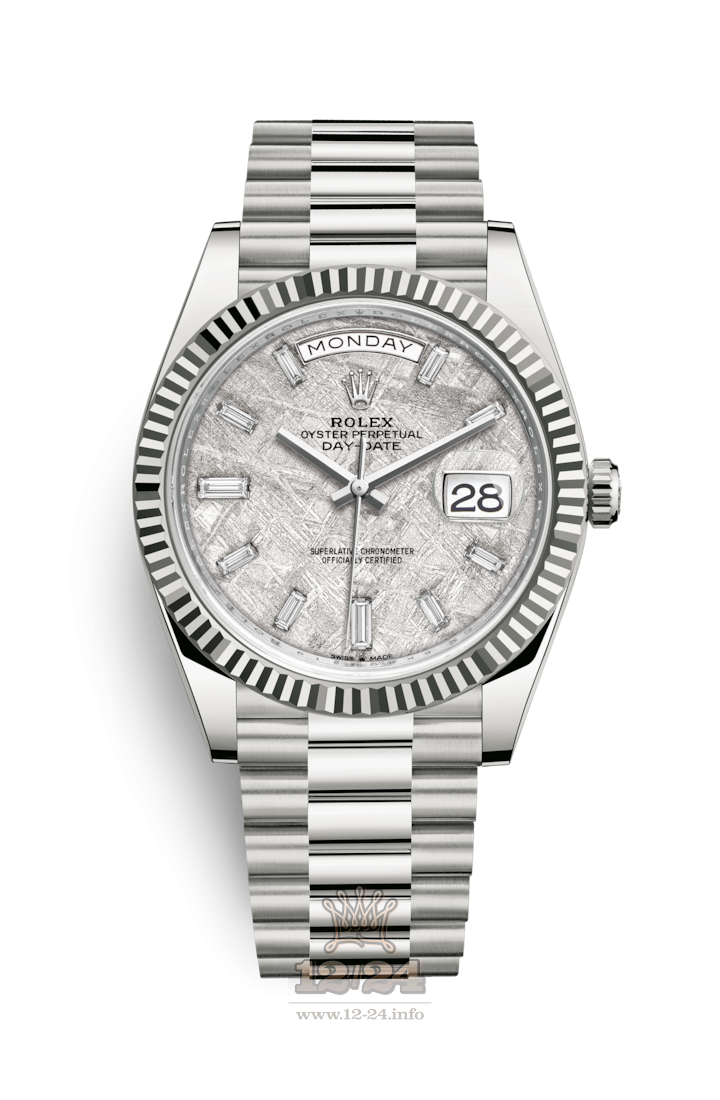 Rolex Day-Date Watch 228239-0055 40 mm White gold Case Silver Dial