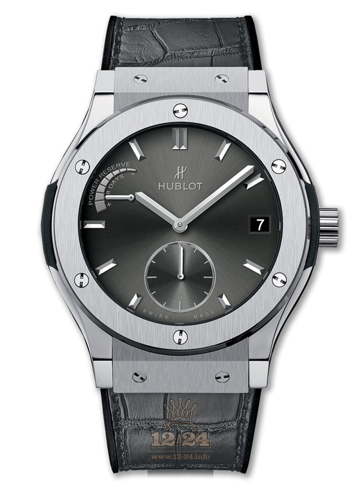 Hublot Classic Fusion Watch 516.NX.7070.LR 45 mm Titanium Case Gray Dial