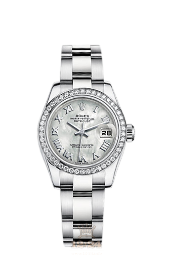 Rolex Lady-Datejust Watch 179384-0041 26 mm Steel / White gold Case White Dial