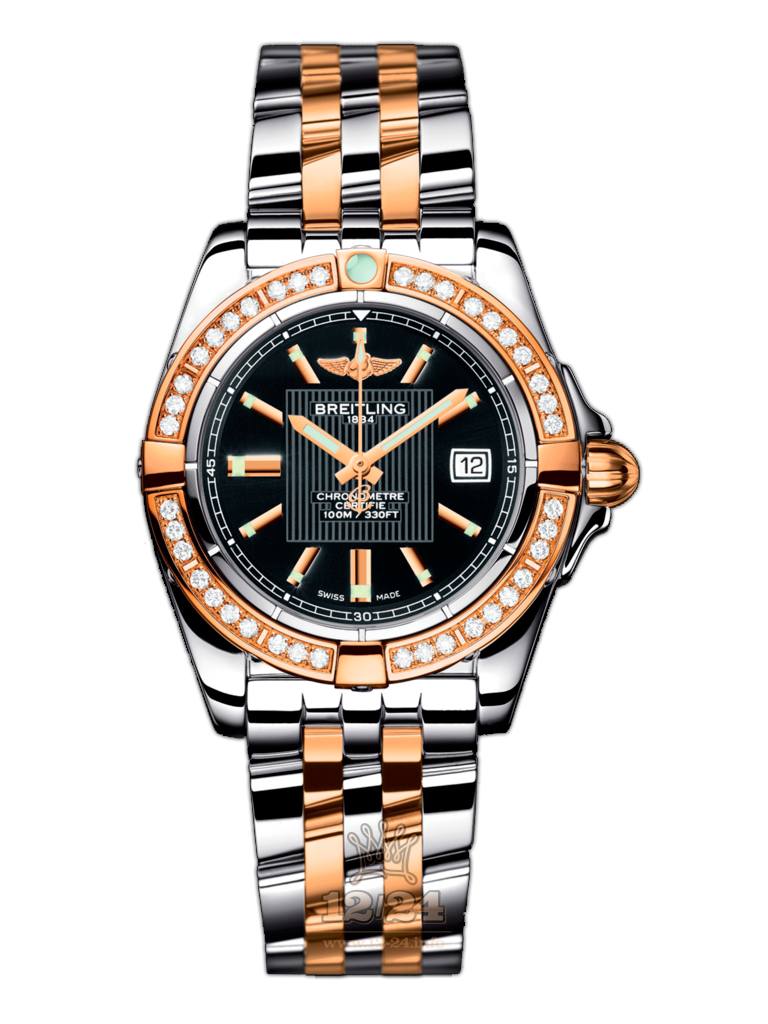 Breitling Galactic Watch C71356LA/BA12/367C 32 mm Steel / Pink gold Case Black Dial