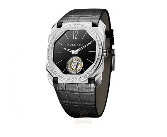 Bvlgari Octo Watch 102401 BGO40BPLBDTBXT 40 mm Platinum Case Black Dial