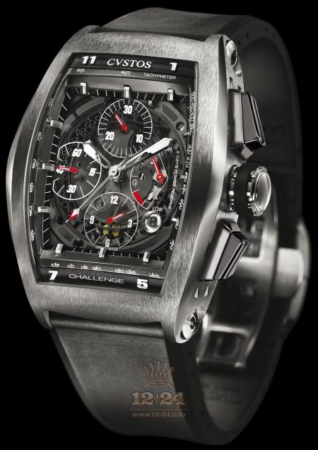 Cvstos Challenge Watch CC BSRR 54 mm Stainless steel Case Black Dial