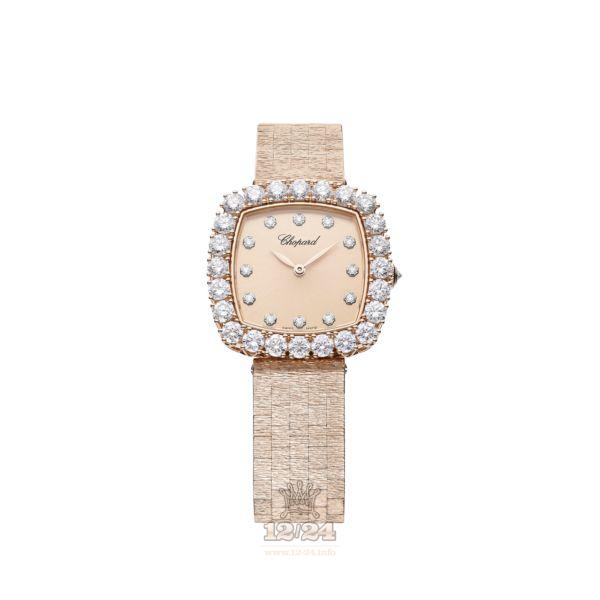 Chopard L Heure du Diamant Watch 10A386-5107 30 mm Pink gold Case Beige Dial