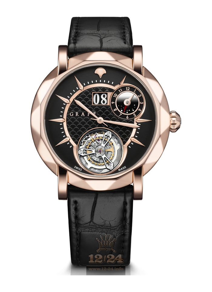 Graff MasterGraff Watch MGUGMT43PGB 43 mm Pink gold Case Black Golden Dial